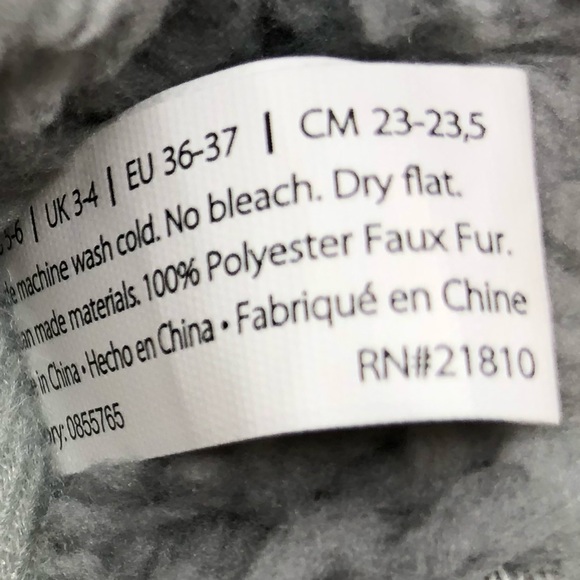 DEARFOAMS Faux Sherpa Memory Foam Slippers Very cushiony Gray /Sleet Size S 5-6 - Picture 10 of 13